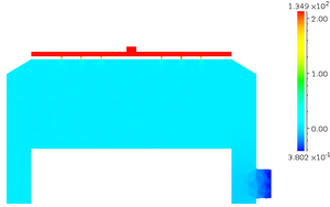 Model 2 vertical section  [Pa] (log スケール)