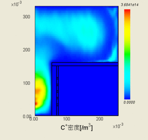 C(+) density